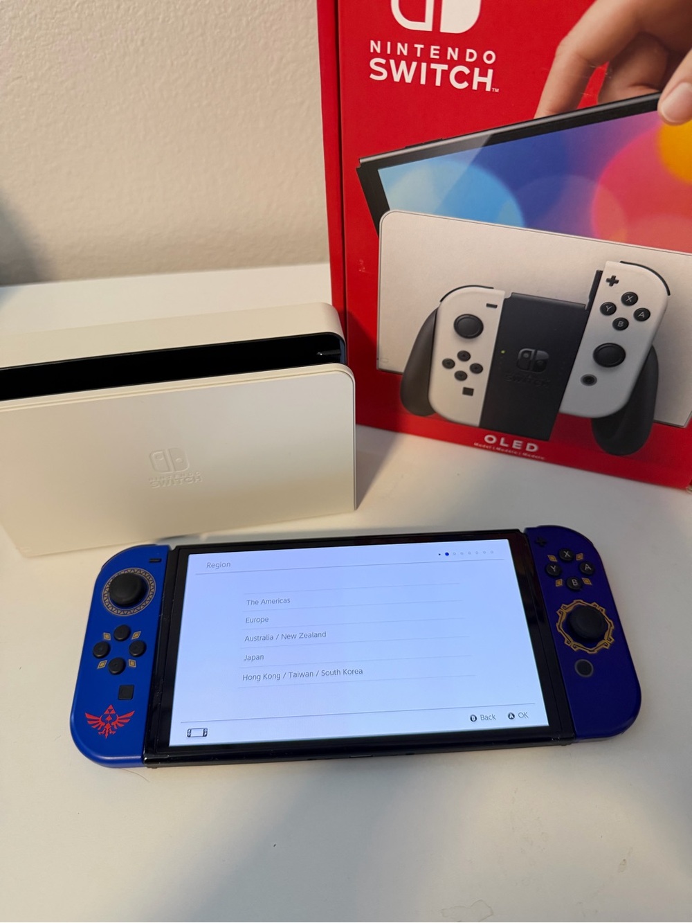 Nintendo Switch OLED with Zelda Joycons